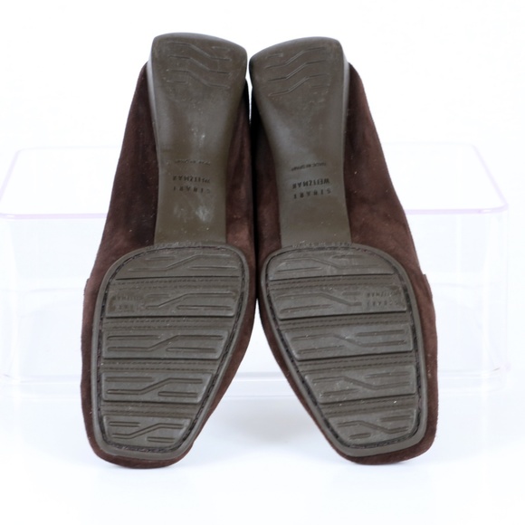 Stuart Weitzman Brown Suede Crystal Horsebit Driving Loafers Size 6.5 - Picture 3 of 5